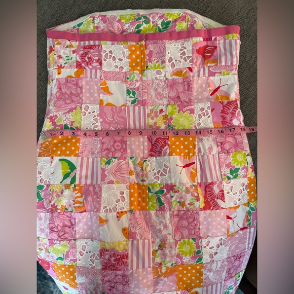 Vintage Lilly Pulitzer White Label strapless 2 minute sewn patch dress EUC Sz 14 - Picture 8 of 11